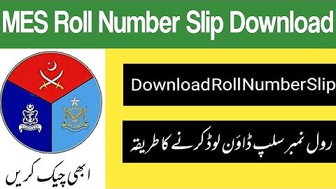 MES Roll Number Slip 2022 Download Online
