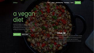 How To Make A Website Header Using HTML CSS & JS | Hussain Coders | A Vegan Diet Header Website
