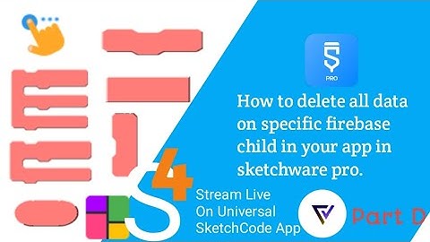 How to delete all data on specific firebase child in your app in sketchware pro.