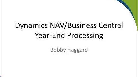 Microsoft Dynamics NAV / Business Central Year-End Processing