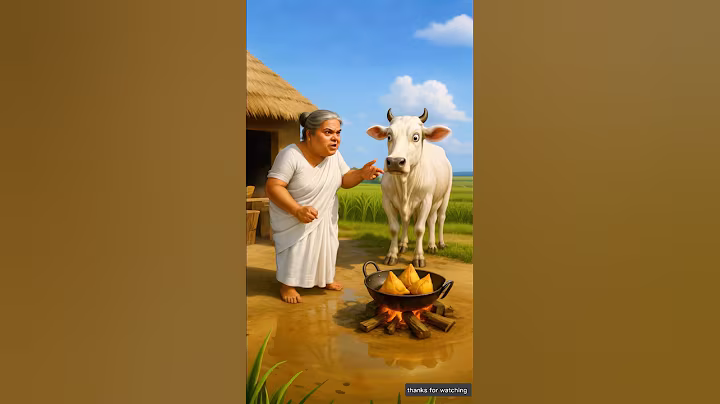 Grandma eats samosas in the rain and cow cooks fish 😭 #ai #grandmother