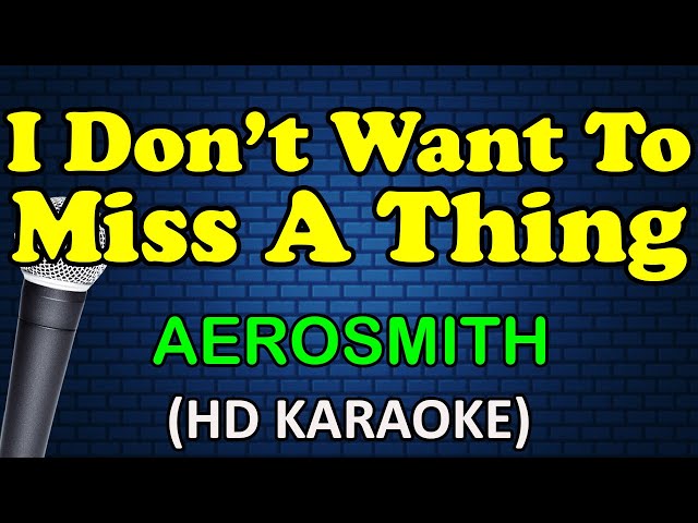 I DON'T WANT TO MISS A THING - Aerosmith (HD Karaoke) class=
