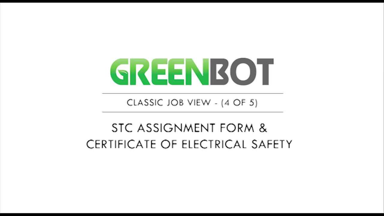 GreenBot Portal - STC Form and CES (4 of 5) - YouTube