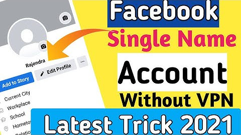 How To Make Facebook Single Name Id | How To Create Single Name Account | My Tricker 2M
