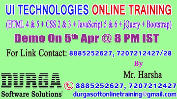 UI Technologies Online Training in DURGASOFT