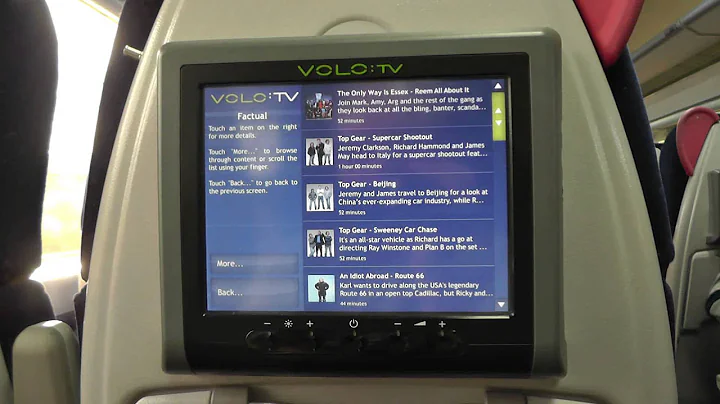Seatback TV on Trains! FGW VoloTV Infotainment