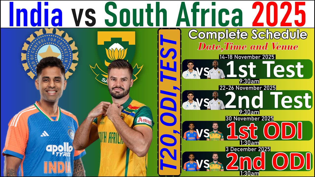 India Vs South Africa 2027 Schedule Venue