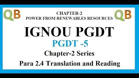 IGNOU PGDT-5 | Chapter-2 | Series of Chapter-2 | Para 2.4 |
