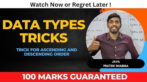 Data types in Java Size Computer Class 10 ICSE ISC Java Programming