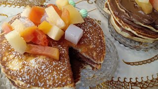 طريقة عمل بان كيك بالشكولة أروع بان كيك بمقادير مضبوطة pancake