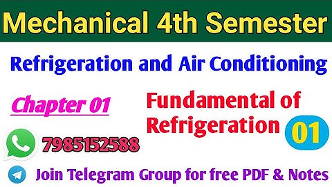 Mechanical Engineering 4th Semester || #RAC || Refrigeration & Air Conditioning || Class 01|| #bteup