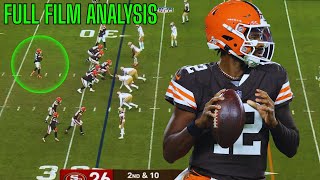 BREAKING DOWN The SHEDEUR SANDERS FILM Vs 49ers... | Browns vs 49ers |