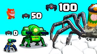 メカグモを育てすぎたら恐ろしい進化した【 SpiderMech Run 】