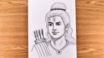 Ram Ji Ki Drawing | Shri Ram Drawing | Simple Drawing For Beginners | Chitra