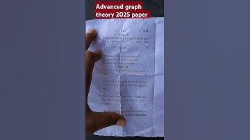advanced graph theory paper 2025 m.sc. mathematics 4th sem paper #motivationjiwaji university