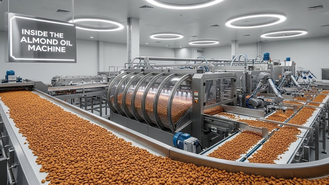 Inside the almond oil factory: how tiny nuts are pressed into "Liquid Gold"