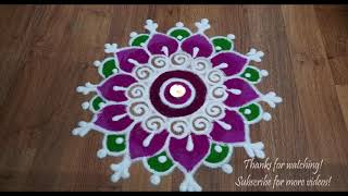 Free hand beautiful rangoli designs with colours