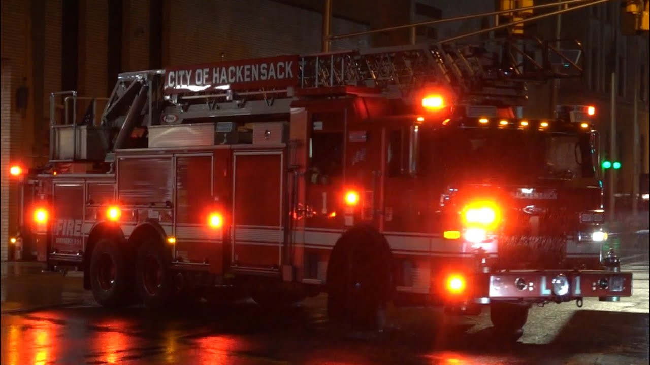 Hackensack Fire Department Ladder 1 & Car 311 Responding 9/24/23 YouTube