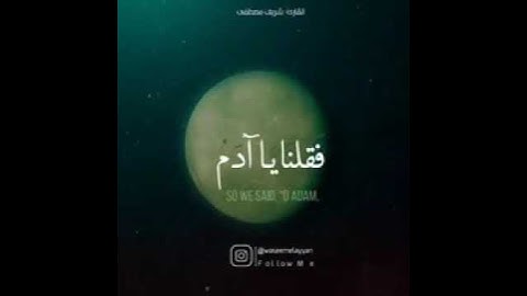 حالات واتس اب تلاوة خاشعة🎧 للقارئ شريف مصطفى 😢