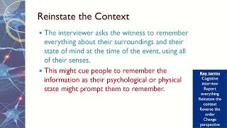 The Cognitive Interview
