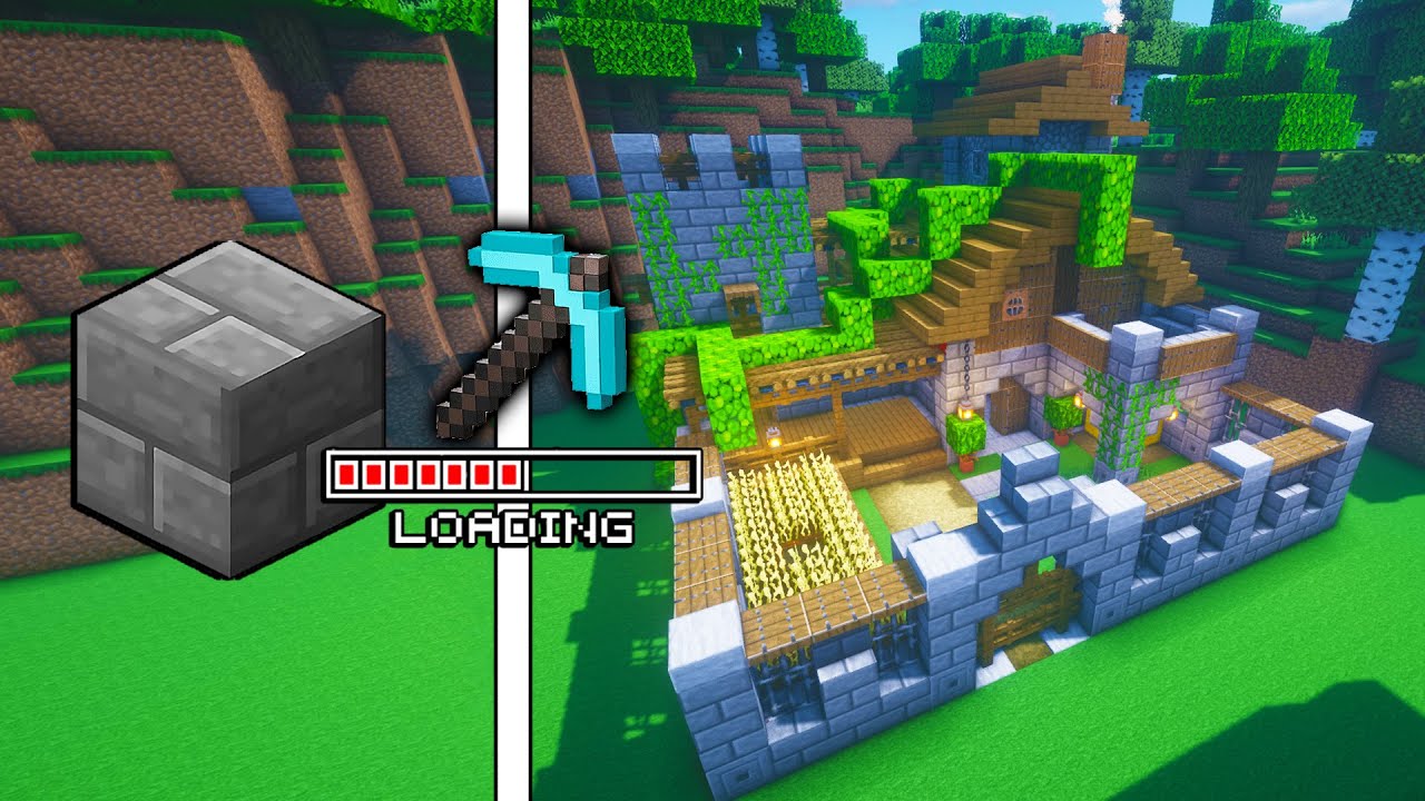 CONSTRUCTION D'UNE PETITE FORTERESSE DANS MINECRAFT !! | Tuto Build