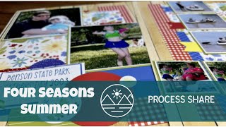 Four Season - Summer Scrapbooking Process Share
