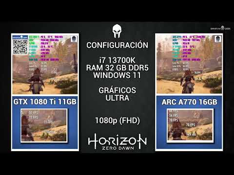 GTX 1080 Ti 11GB 🆚 ARC A770 16GB Pruebas Con Intel En 1080p