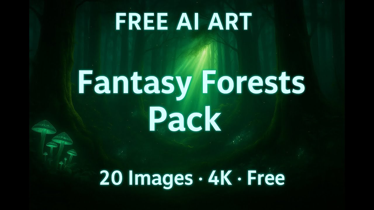 Pack #001 Fantasy Forests - 20 Free AI Images (4K) #aiart #ai