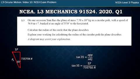 NCEA L3 Physics. Mechanics: Circular Motion. Video 10: NCEA Exam Problem