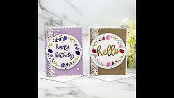 Unity Quick Tip: 2 Step Stamped Wreath Cards