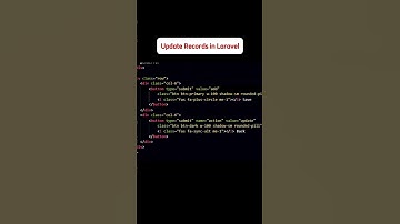 Update Records in Laravel