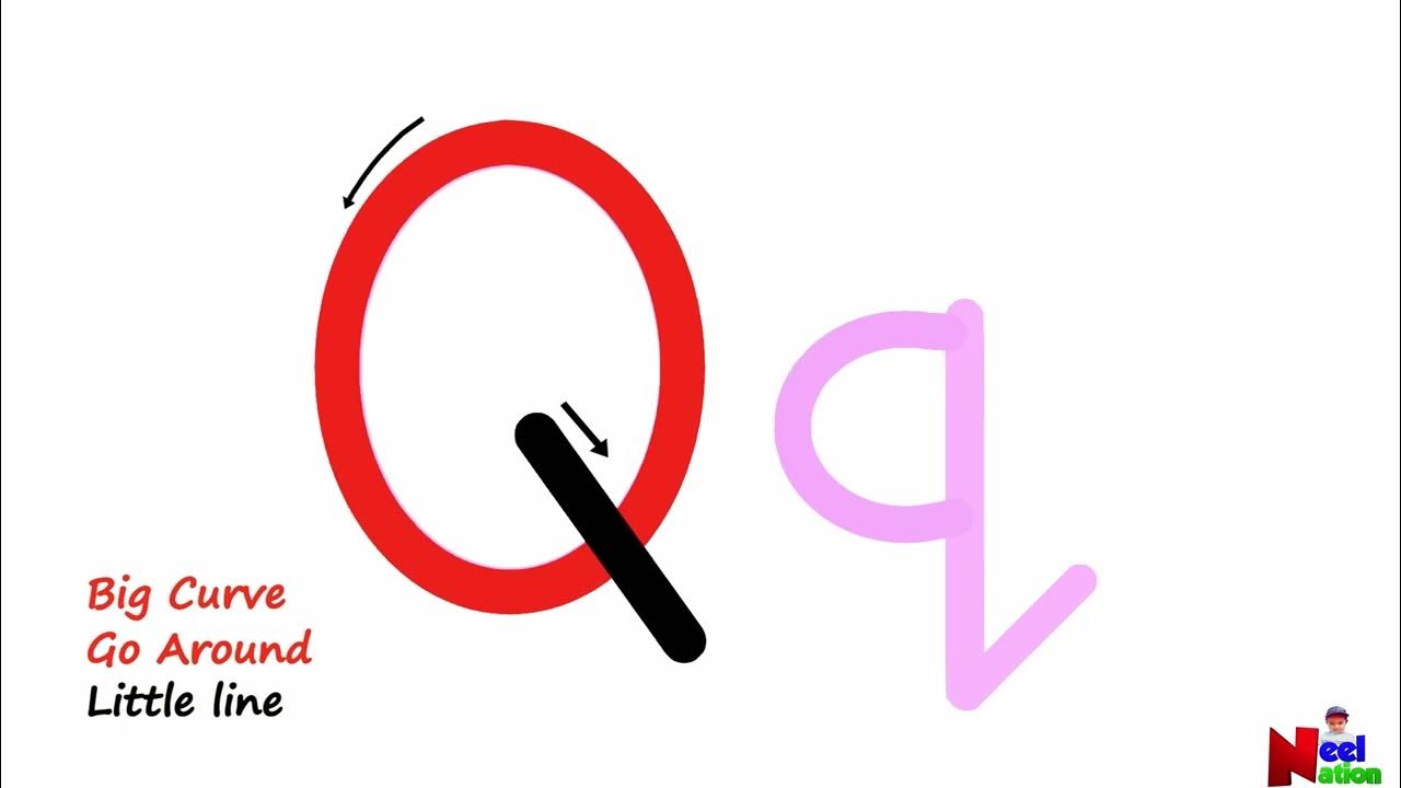 Writing the letter Q Alphabet writing Writing letter for Kids