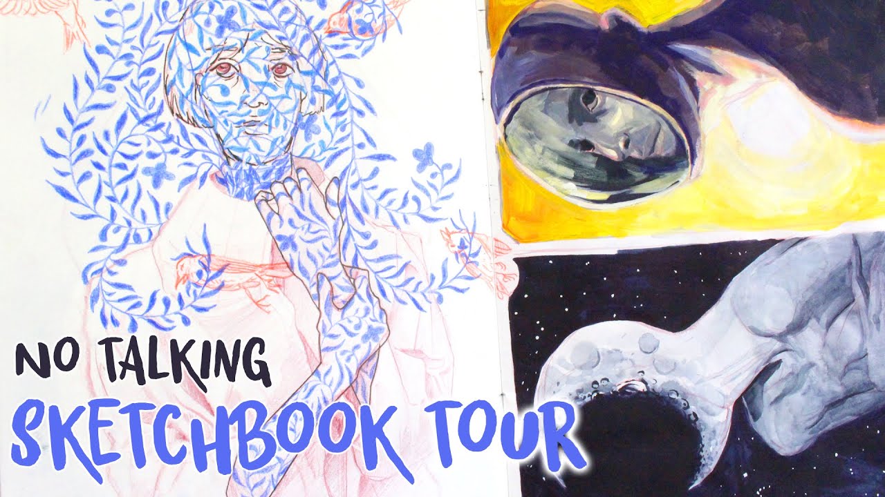 NO TALKING SKETCHBOOK TOUR - 2019 Sketchbook - YouTube