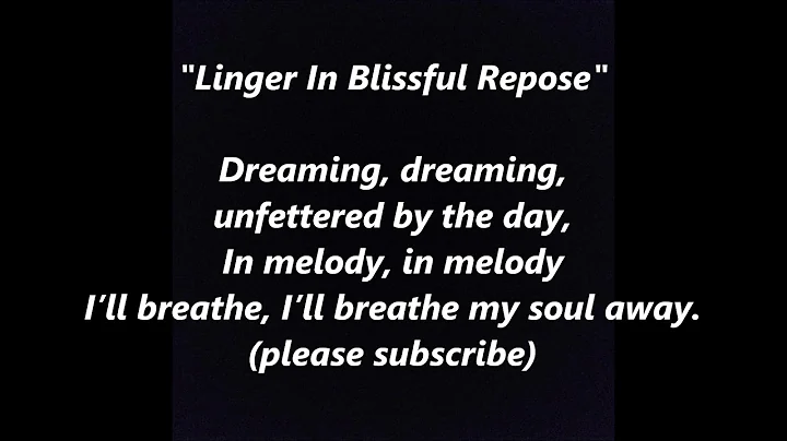 Linger In Blissful Repose STEPHEN FOSTER Dreaming ...