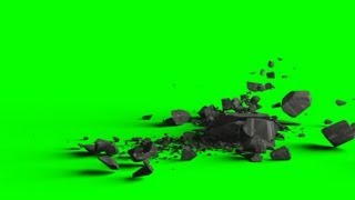 rock shatters on the floor - free use