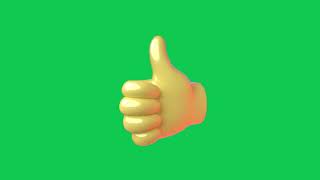Animated Thumbs Up 👍- Like Emoji - Green Screen Video For Video Editing - Animated GIF