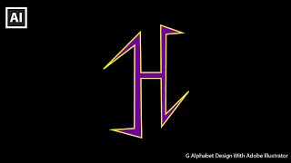 Alphabet Design ( H ) in Adobe illustrator 2023