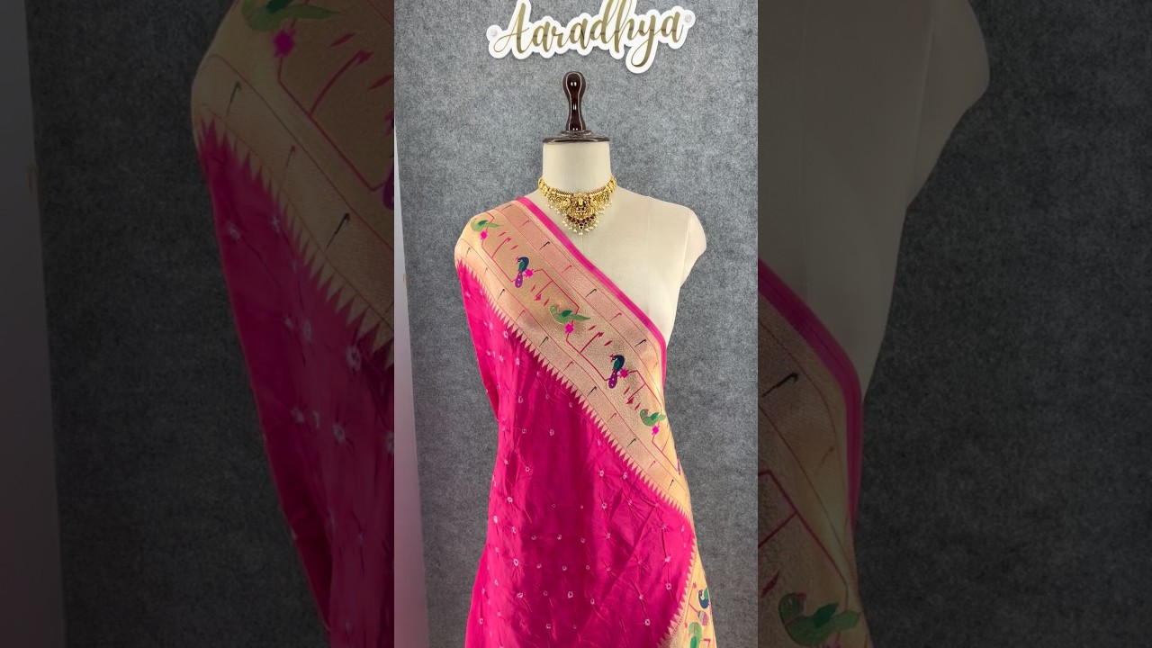 Luxury Fusion Bandhani Body & Paithani Pallu Saree