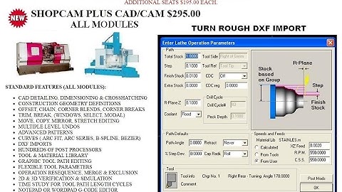 DXF IMPORT CNC LATHE ENTRY LEVEL CAD/CAM SYSTEM