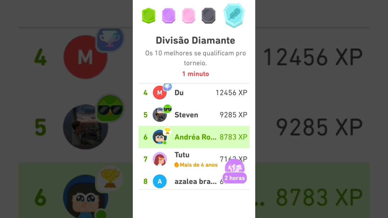 Divisão diamante Duolingo mais fácil de todas 