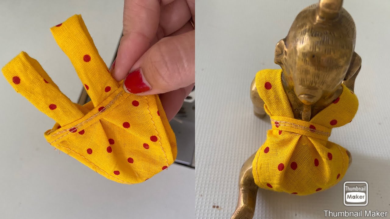 😍(no3 and 4 )😍How to make  dress laddu  gopal  (night dress)nappy cotton dress 🙏🙏🙏