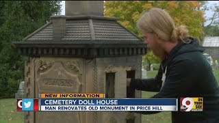 Man renovates old monument in Price Hill.