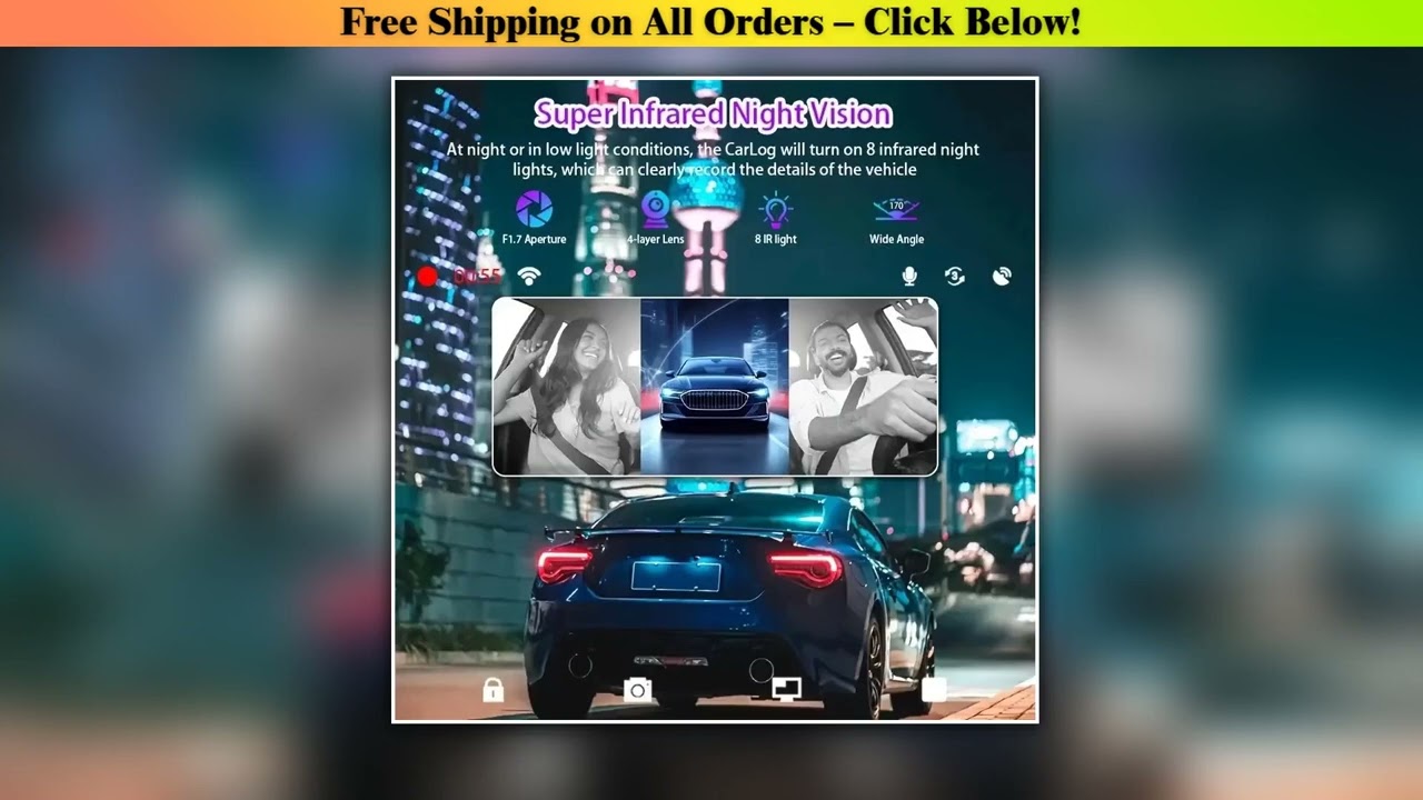 4Channel Car Dvr GPS 1080P Video Recorder 360 Degree WiFi APP  dashcam 24h Parking Monitor Rear