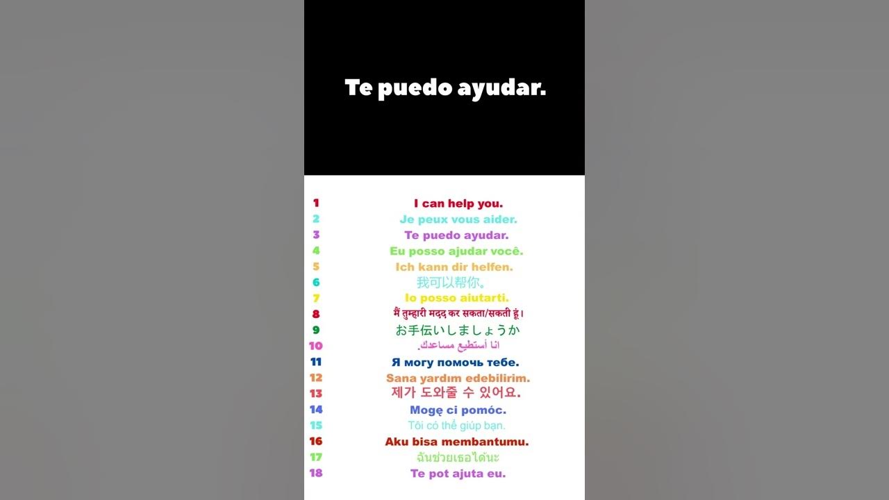 How to say I CAN HELP YOU in Spanish - YouTube - How Can I Help You In Spanish Audio