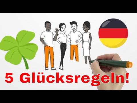 🍀 Glücklich in 🇩🇪 Deutschland 🍀 5 einfache Glücksregeln auf Deutsch: Wie findest du  dein Glück?