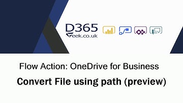 Flow Actions: OneDrive for Business -  Convert File Using Path