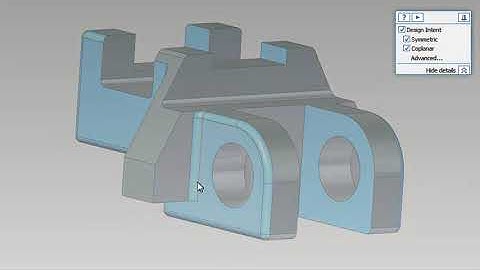 Use the design intent panel