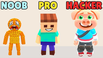 NOOB vs PRO vs HACKER in Pixel Rush - Perfect Run
