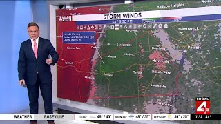 Tracking a Possible Tornado Touchdown in Wayne County: What Exact Track 4D Radar was tracking...