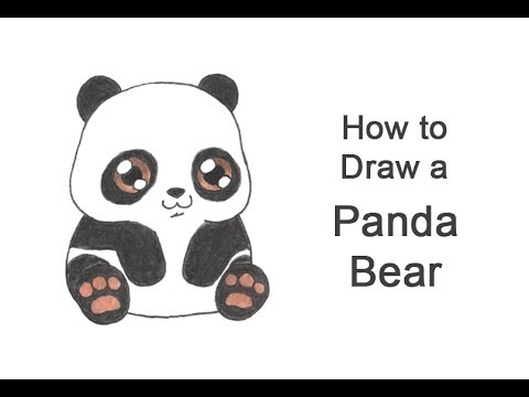 How To Draw A Panda Bear Cartoon Youtube